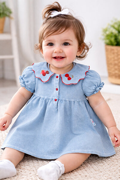 Baby Buu KİRAZ YAKALI KIZ BEBEK ELBİSE 164
