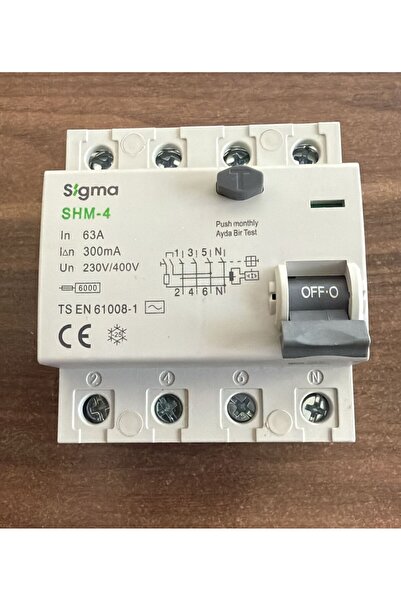 Sigma KAÇAK AKIM RÖLESİ 63A 4P 300mA 6kA
