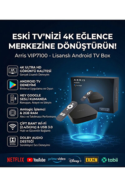 Elektroyol Arris 4K | Android 12 TV Box | Orijinal Lisanslı | Sesli Komutlu K...