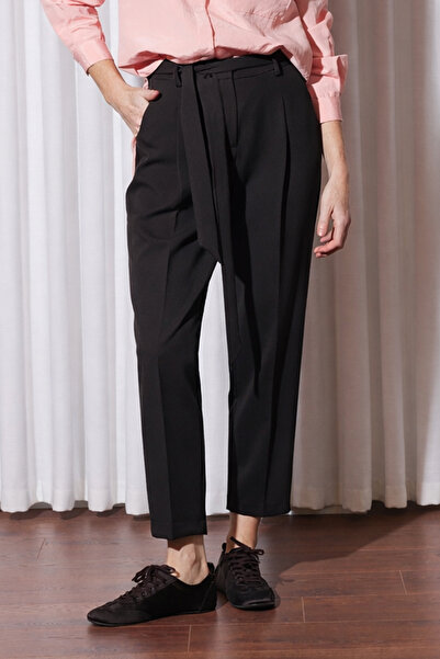 Missemramiss Belted Carrot Trousers 5291 Black