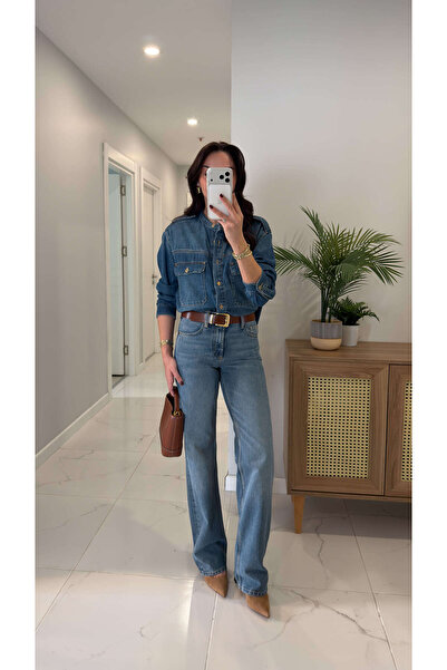 BİRCANÇİL Blugi drepți albaștri ZR Sunnes