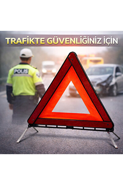 Mega Oto Market Örümcek Ayaklı Üçgen Reflektör- Plastik Kutulu Katlanabilir