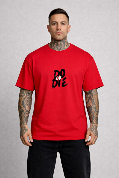 VODEXA Muška oversize majica DO OR DIE sa printom, 100% pamuk, udoban kroj