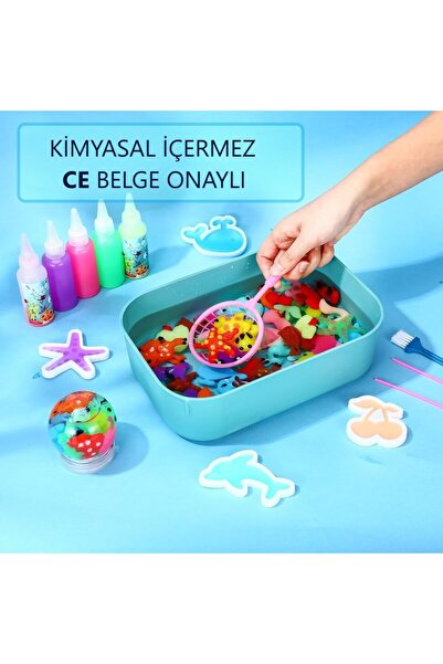 Calais Sihirli Suda Oluşan Gel Sihirli Su Oyuncak Seti 5 Renk Jel Şişe 4 Kalıp