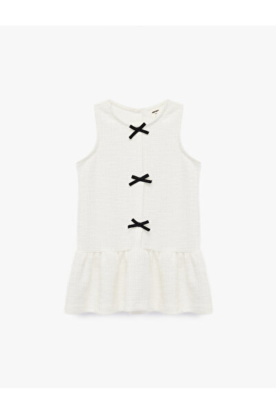Koton Beige Babygirl Plain Cotton Drees