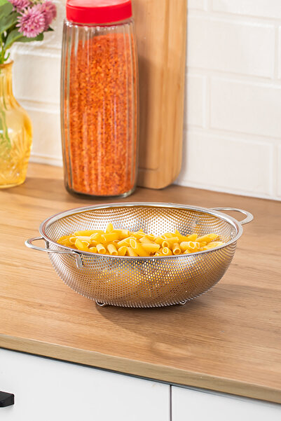 Porsima BLS-KS-22 مصفاة من الفولاذ المقاوم للصدأ بمقبض، مصفاة للمطبخ، جهاز غس...