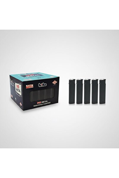 Koko 518 Siyah Metal Manyetolu Çakmak 25 Adet