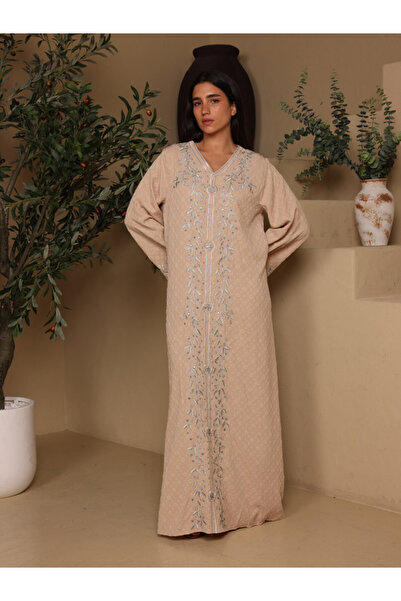 IKKXA Crystal Vine Embroidered Jalabiya