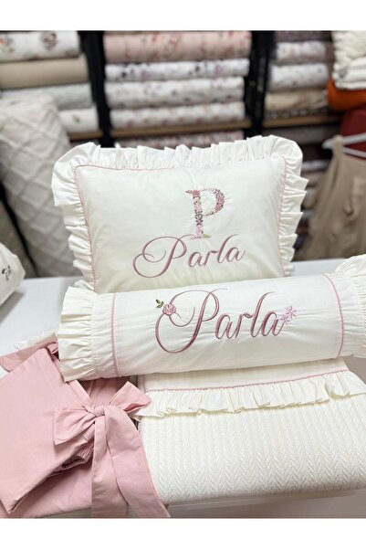 GAYE EV TEKSTİLİ Brodat pentru o persoană set de cuverturi cu țesătură pichet...