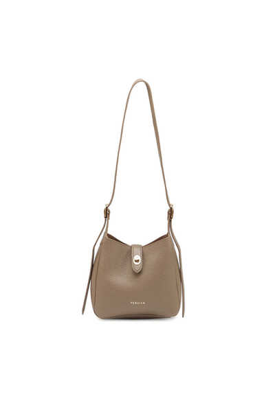 Tergan Kadın Hakiki Deri Çapraz Yan Çanta