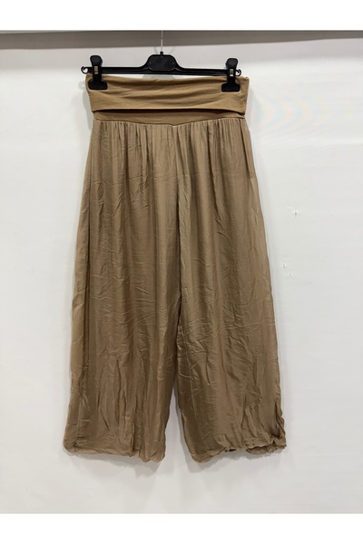 della moor Women's Camel Italian Waist Corset a Lined B Wide-Leg İ Silk Antolon