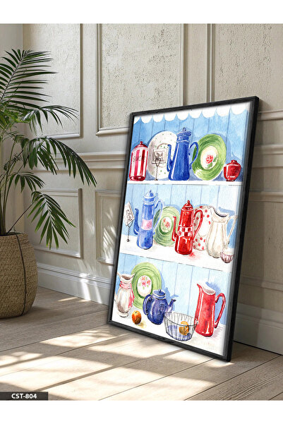 Evinemoda Tablou tematic cu tematică de bucătărie, dintr-o singură bucată, cu...