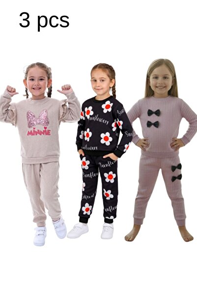 minitrends 3 Pieces Cotton Piece Lower Upper Transitional Girls' Set