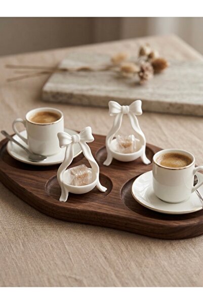 hediyesepetinde 2-Piece Bowknot Coffee Presentation Set – Decorative Turkish ...