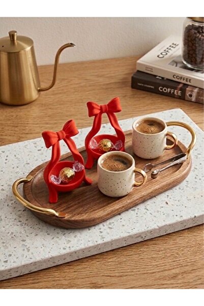 hediyesepetinde 2-Piece Bowknot Coffee Presentation Set – Decorative Turkish ...