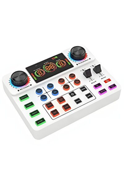 SMAYLİNG Live Streaming Sound Card Bluetooth Podcast Professional Broadcaster...