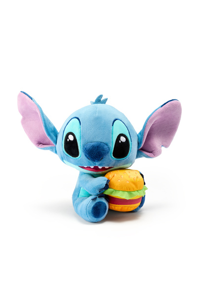 Disney 1 model, jucarie de plus, Stitch cu burger, 25 cm