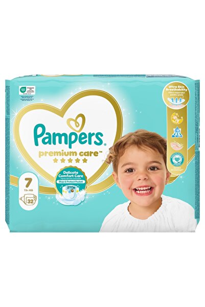 Pampers Premium Care, scutece, 17+ kg, marime 7, Value Pack, 32 buc