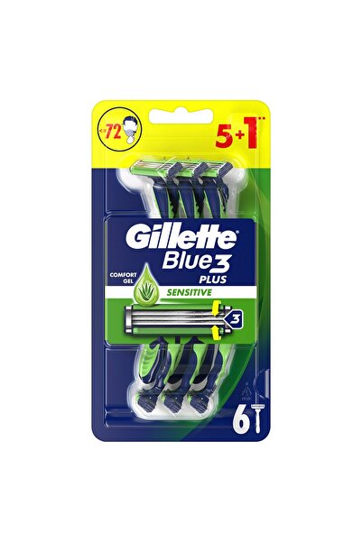 Gillette Blue III Sensitive, aparat de ras, 6 buc