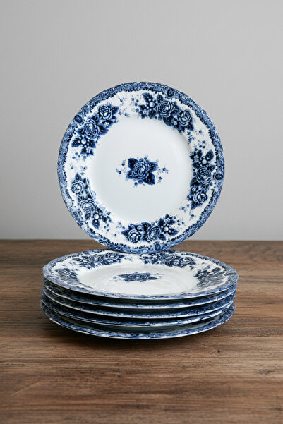 KÜTAHYA HOME طبق تقديم من البورسلين لـ 6 أشخاص من بلو رومانس