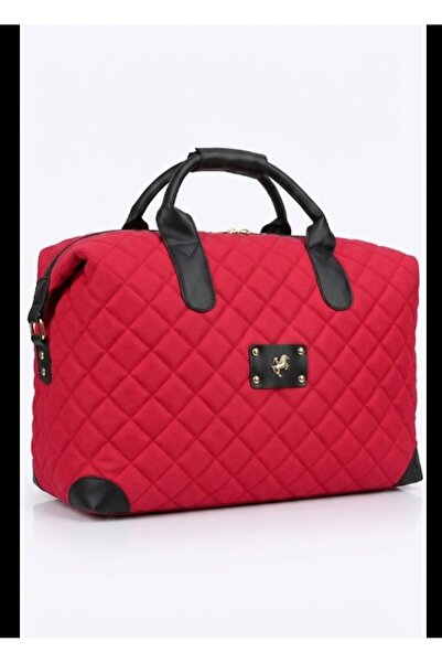 eflanmoda Miami Polo Quilted Pattern Travel Handbag and Shoulder Bag