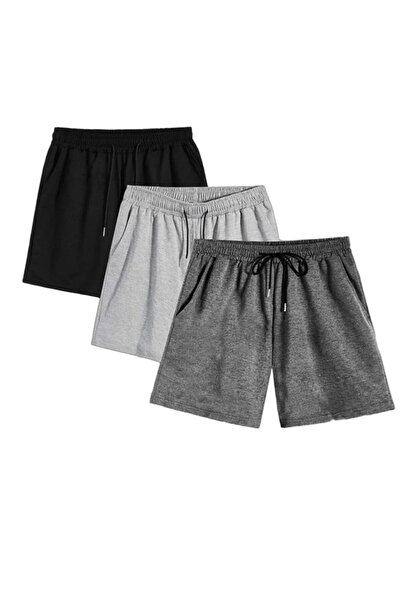 TORUK MAKTO Pachet de bumbac moale pantaloni scurți unisex, cu croială confor...