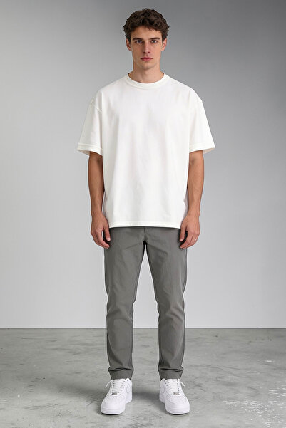 Denim Republic Men's Gray Waterproof Parachute Fabric Pants