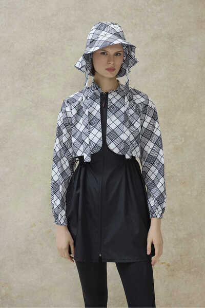 GAVLİA Women's Hijab Swimsuit 5-Piece Set - Full Coverage with Zipper..