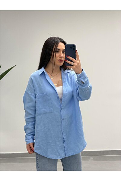 MARGA Single Pocket Oversize Muslin Shirt