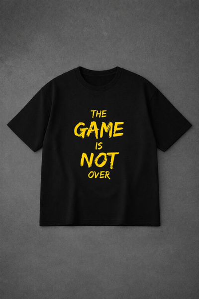 VODEXA Tricou oversize unisex GAME IS NOT Imprimat 100% bumbac Tricou confort...