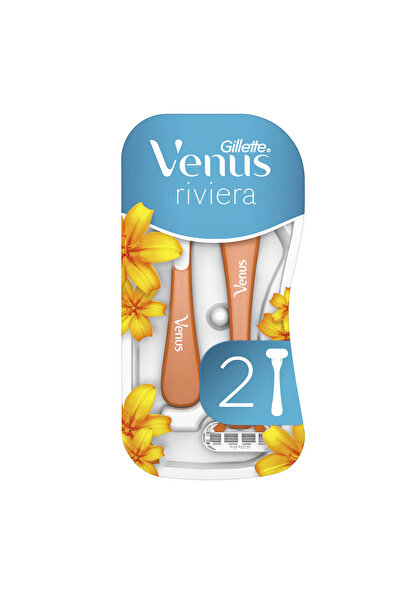 Gillette Venus Riviera, aparat de ras, pentru femei, 2 buc