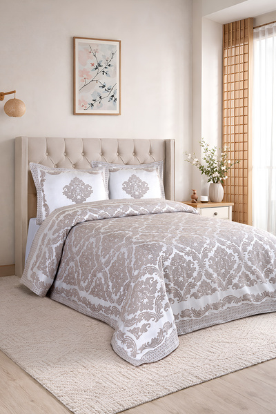 BİRHOME Vanetta panel od šenile Bračni moderna Prekrivač za krevet set 3 dela...