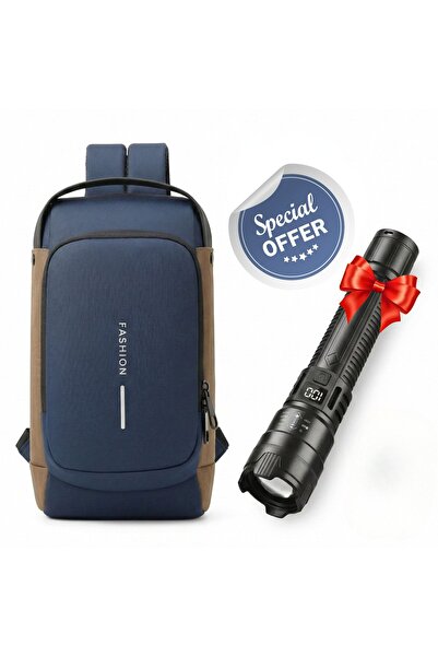 Primo Plus حقيبة ظهر مضادة للسرقة مع مصباح يدوي رقمي LED، مناسبة للسفر والعمل...