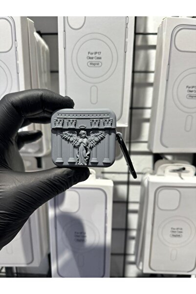 TAK Bİ KILIF غطاء حماية من السيليكون متوافق مع AirPod Air 4 بتصميم ملائكي ثلا...
