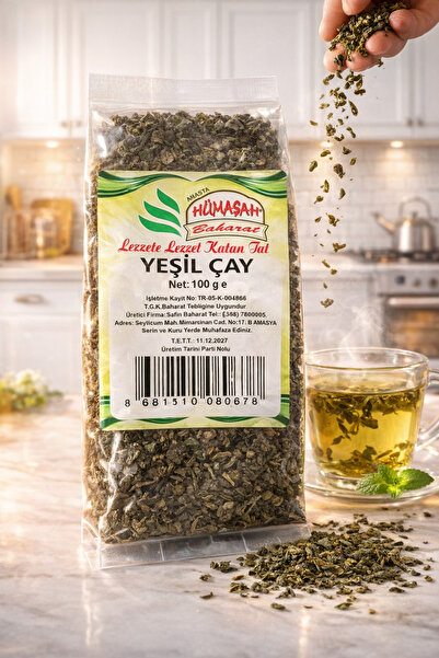 HÜMAŞAH Spices 100% Natural 1 . Grade Green Tea 100 Gr