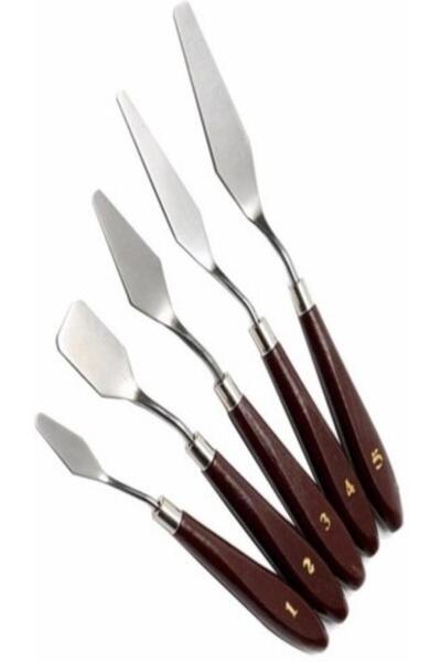 Empressco Metal spatula Resim Spatula Seti 5'li, Yağlı Boya, Akrilik Boya, Tu...