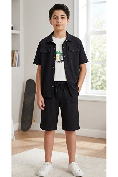 BEGONYA BEBECE KIDS Set triplu cămașă, pantaloni scurți, tricou, sezonier, de...