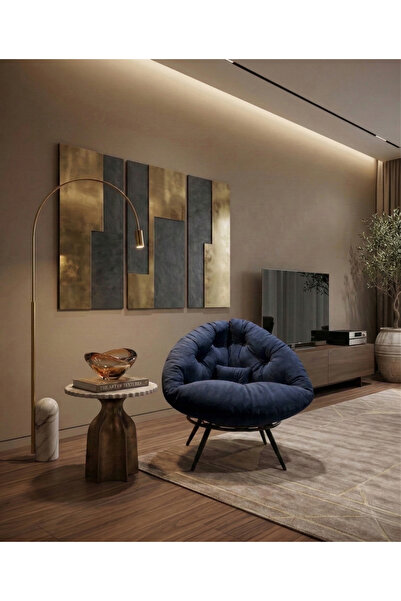 AVYNA CASSENTO™ Modern Tasarım Berjer | Premium Relax Tekli Koltuk - Lacivert