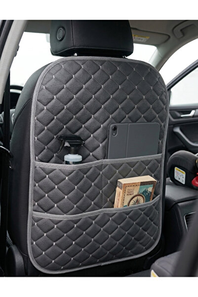 ER-AY OTO TEKSTİL Araba Koltuk Arkası Koruyucu Düzenleyici Organizer FÜME (TE...