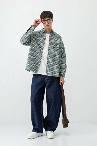 VAMOSCLO Long Sleeve Checked Shirt Nefti