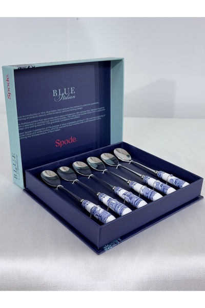 SPODE Blue Italian 6'lı Kaşık Seti