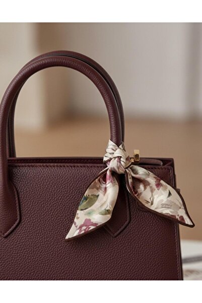 BUSHU وشاح مربع للنساء – منقوش وشاح صغير للشعر، حقيبة وإكسسوارات للرقبة