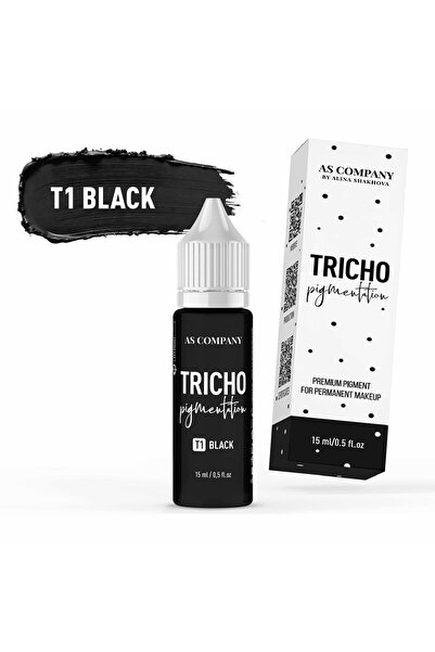 AS COMPANY T1 Black 15 ml Kalıcı Makyaj Saç Similasyonu Pigmenti
