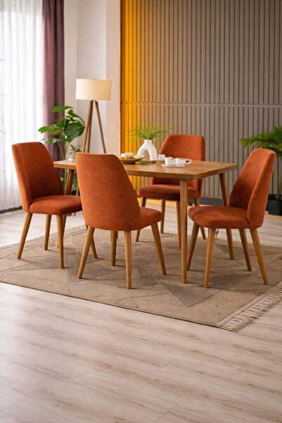 RİGATO ferramente VİRA MODERN MUTFAK MASA SANDALYE TAKIMI - SAFARİ 06 -4 KİŞİLİK