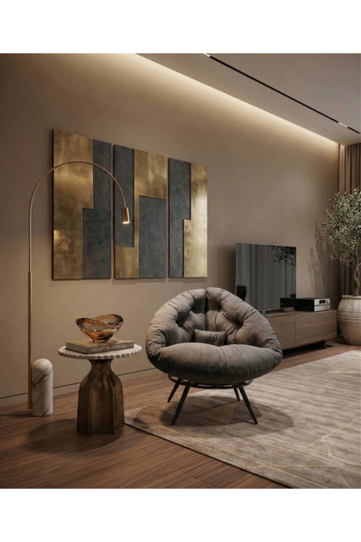 AVYNA CASSENTO™ Modern Tasarım Berjer | Premium Relax Tekli Koltuk - Füme
