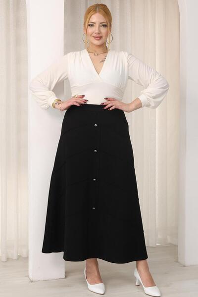 Siyezen Fusta A croială cu nasturi, mărime mare