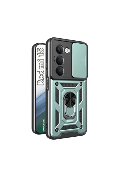 HANPORIUM حافظة تانك متوافقة مع هاتف Redmi 15 - غطاء خارجي مدرع للحماية من ال...