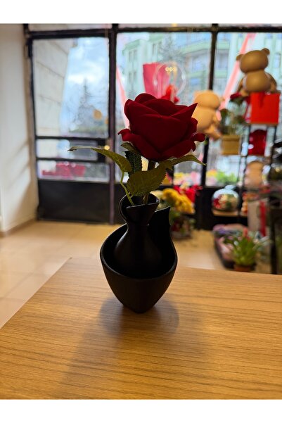 Lambbos مزهرية سوداء حديثة الطراز