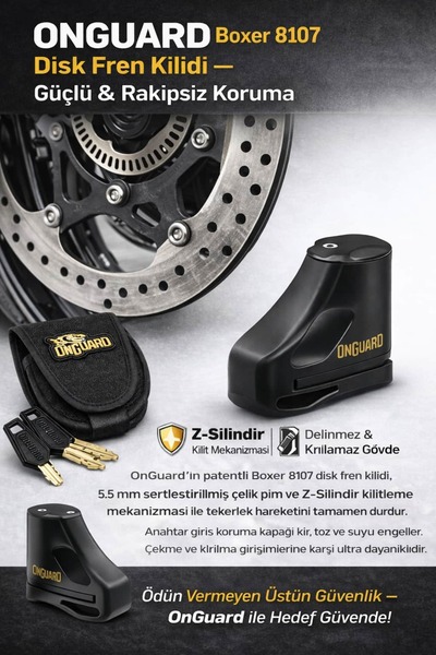 BJACKS Motorsports Wear OnGuard Boxer 8107 Disk Fren Kilidi – Z-Silindir Meka...