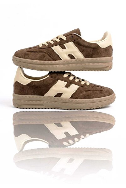 McDark Дамски кафени суедни маратонки